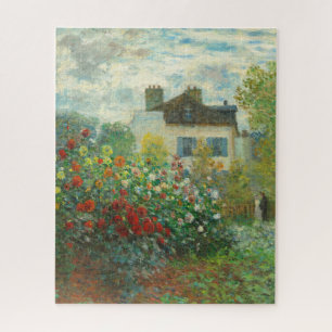 Monet Artists Garden in Argenteuil Painting Jigsaw Puzzle