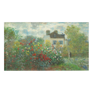 Monet Artists Garden in Argenteuil Painting Name Tag