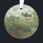 Monet Artists Garden in Argenteuil Painting Ornament<br><div class="desc">Claude Monet - The Artist's Garden in Argenteuil (A Corner of the Garden with Dahlias) by Claude Monet,  1873 at the National Gallery of Art. A beautiful outdoor scene by the father of Impressionism.</div>