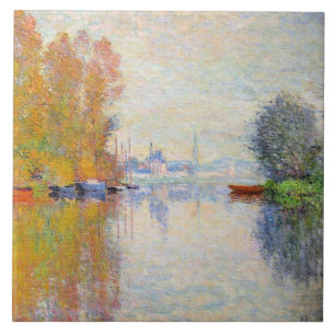 Monet - Autumn on the Seine at Argenteuil Ceramic Tile