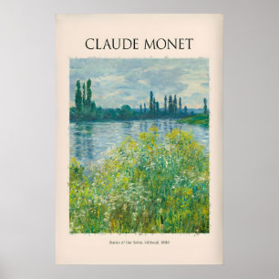 Monet Banks of the Seine Vétheuil River Landscape Poster