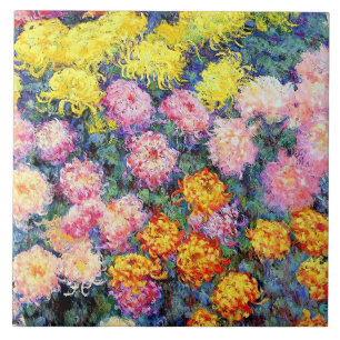 Monet - Bed of Chrysanthemums Ceramic Tile