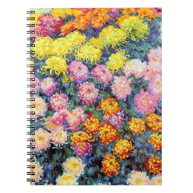 Monet, Bed of Chrysanthemums, Notebook (Front)