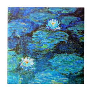 Monet - Blue Water-Lilies Ceramic Tile