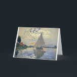 Monet boat water Sailing in Le-Petit-Gennevillie Thank You Card<br><div class="desc"></div>