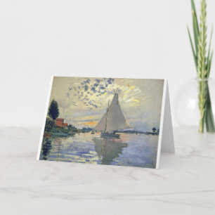 Monet boat water Sailing in Le-Petit-Gennevillie Thank You Card