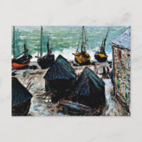 Monet - Boats on the Beach at Etretat
