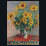 MONET BOUQUET OF SUNFLOWERS PAINTING TISSUE PAPER<br><div class="desc">A colorful still life masterpiece from the famous French Impressionist artist Claude Monet. Completed in 1881 and currently displayed in the Metropolitain Museaum of Art.</div>