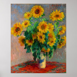 Monet Bouquet of Sunflowers Poster