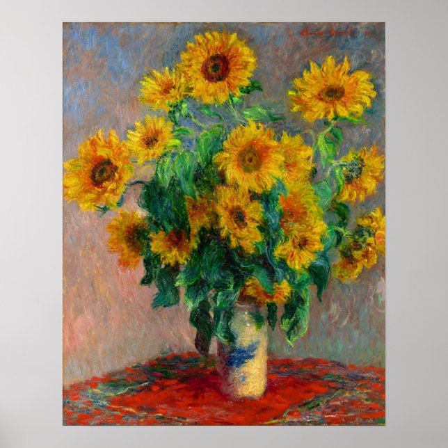 Monet Bouquet of Sunflowers Poster (Front)