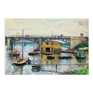 Monet - Bridge at Argenteuil on a Grey Day Poster