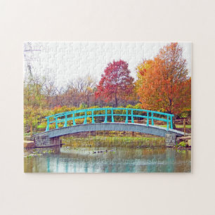 Monet Bridge in Autumn Jigsaw Puzzle