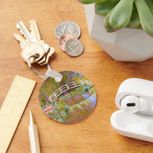 Monet - Bridge in Monet's Garden Key Ring