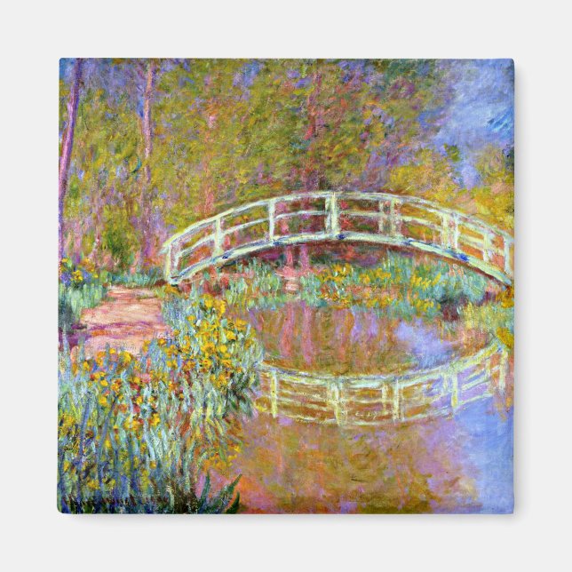 Monet - Bridge in Monet's Garden Magnet (Front)