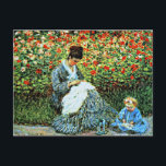 Monet - Camille Monet and Child Postcard<br><div class="desc">Claude Monet painting,  Camille Monet and Child.</div>