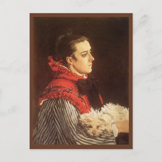 Monet - Camille with a Small Dog Postcard (Front)