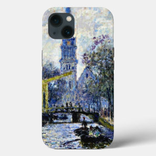 Monet - Canal in Amsterdam, iPhone 13 Case