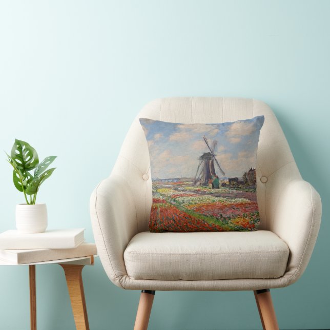 Monet - Champs de Tulipes in Holland Cushion (Chair)