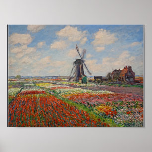 Monet - Champs de Tulipes in Holland Poster