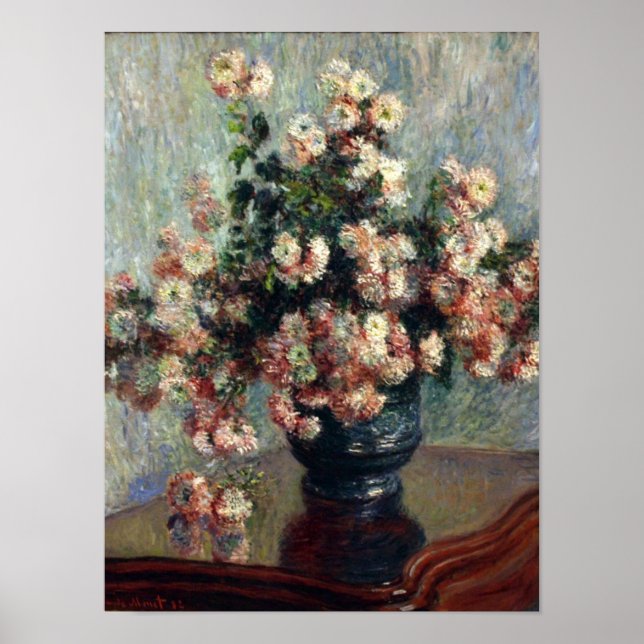 Monet Chrysanthemums Print (Front)
