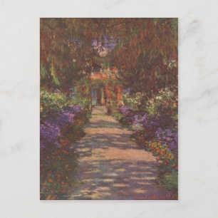 Monet, Claude Gartenweg 1902 Technique ?l auf Lein Postcard