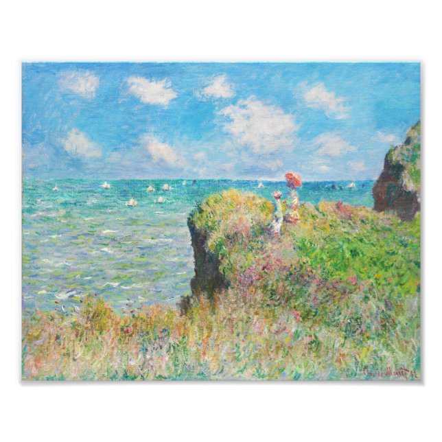 Monet Cliff Walk at Pourville Photo Print (Front)
