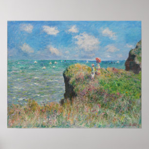 Monet - Cliff Walk At Pourville Poster