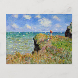 Monet - Clifftop Walk at Pourville Postcard