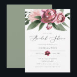 MONET - Dusty Blush Floral Garden Bridal Shower Invitation<br><div class="desc">This bridal shower invitation features watercolor dusty pink florals and an elegant simple layout. This is the perfect invitation for your garden or bohemian baby shower. Easily edit *most* wording to meet the needs of your event.</div>