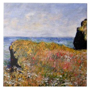 Monet - Edge of the Cliff at Pourville Ceramic Tile