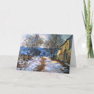 Monet - Effect of Snow at Limetz, fine art Card