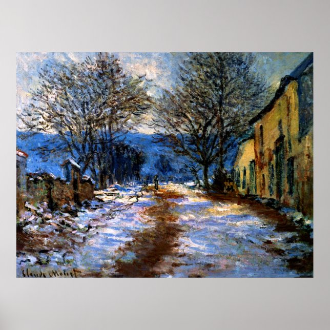 Monet - Effect of Snow at Limetz Poster (Front)