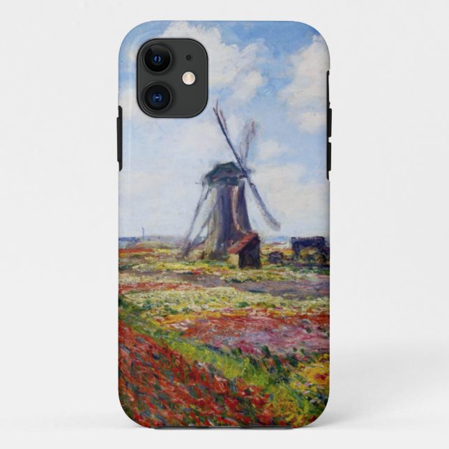 Monet Field of Tulips With Windmill iPhone 5 Case (Back)