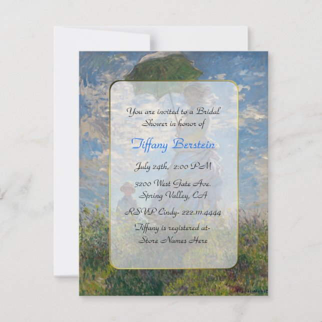Monet Fine Art Bridal Shower Invitation (Front)