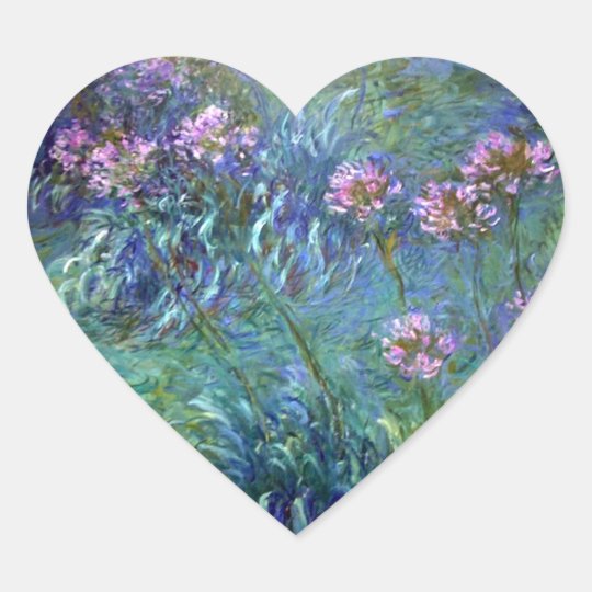 Monet Fine Art Flowers Agapanthus Sticker