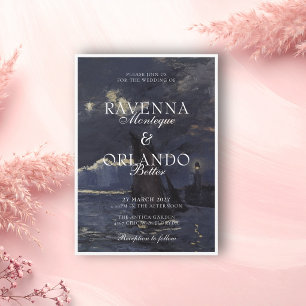 Monet Fine Art Painterly Romantic Wedding Invitation