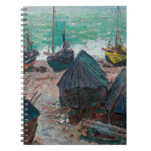 Monet Fishing Boats by the Shore Spiral Notebook