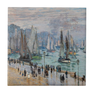 Monet - Fishing Boats Leaving the Harbour, Le Havr Ceramic Tile