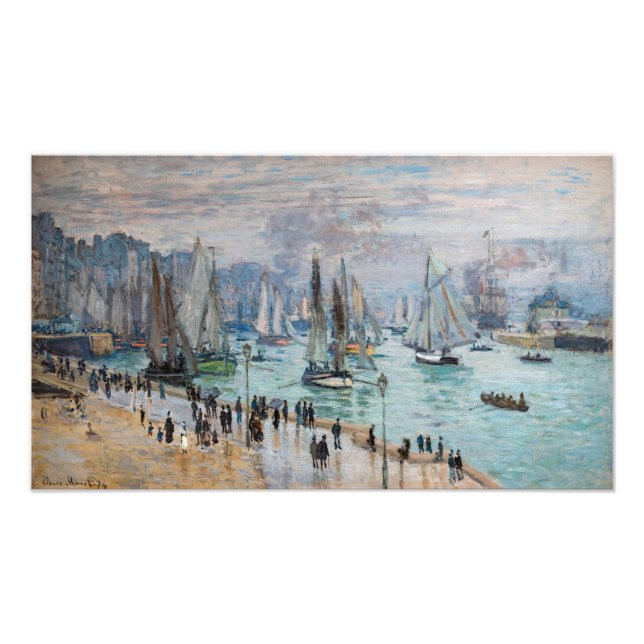 Monet - Fishing Boats Leaving the Harbour, Le Havr Photo Print (Front)