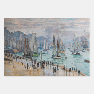 Monet - Fishing Boats Leaving the Harbour, Le Havr Wrapping Paper Sheet