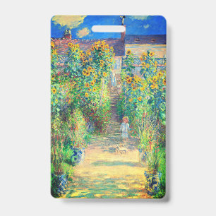 Monet Flower Garden ID Badge