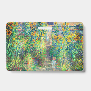 Monet Flower Garden ID Badge