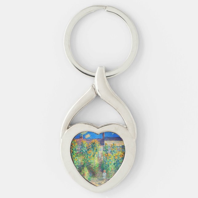 Monet Flower Garden Key Ring (Front)