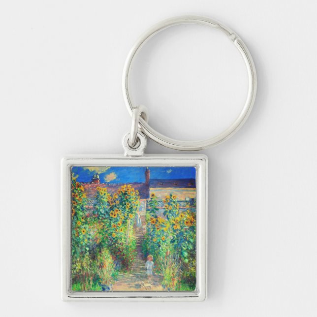 Monet Flower Garden Key Ring (Front)