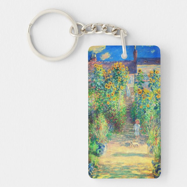 Monet Flower Garden Key Ring (Front)