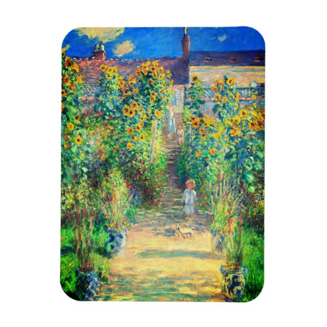 Monet Flower Garden Magnet (Vertical)