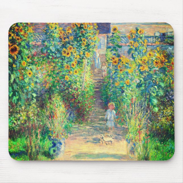 Monet Flower Garden Mouse Pad (Front)