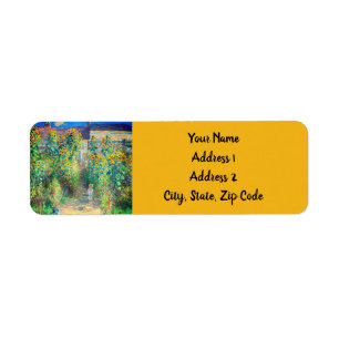 Monet Flower Garden Return Address Label
