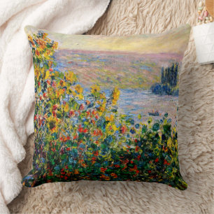 Monet - Flowerbeds at Vetheuil Cushion