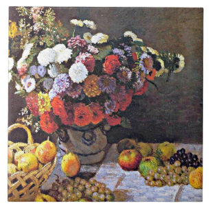 Monet - Flowers and Fruit Ceramic Tile